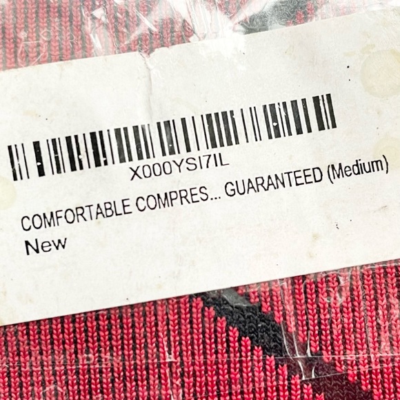 2 Pairs Compression Sleeves M  RAW Perform Black Red NEW - Picture 7 of 8